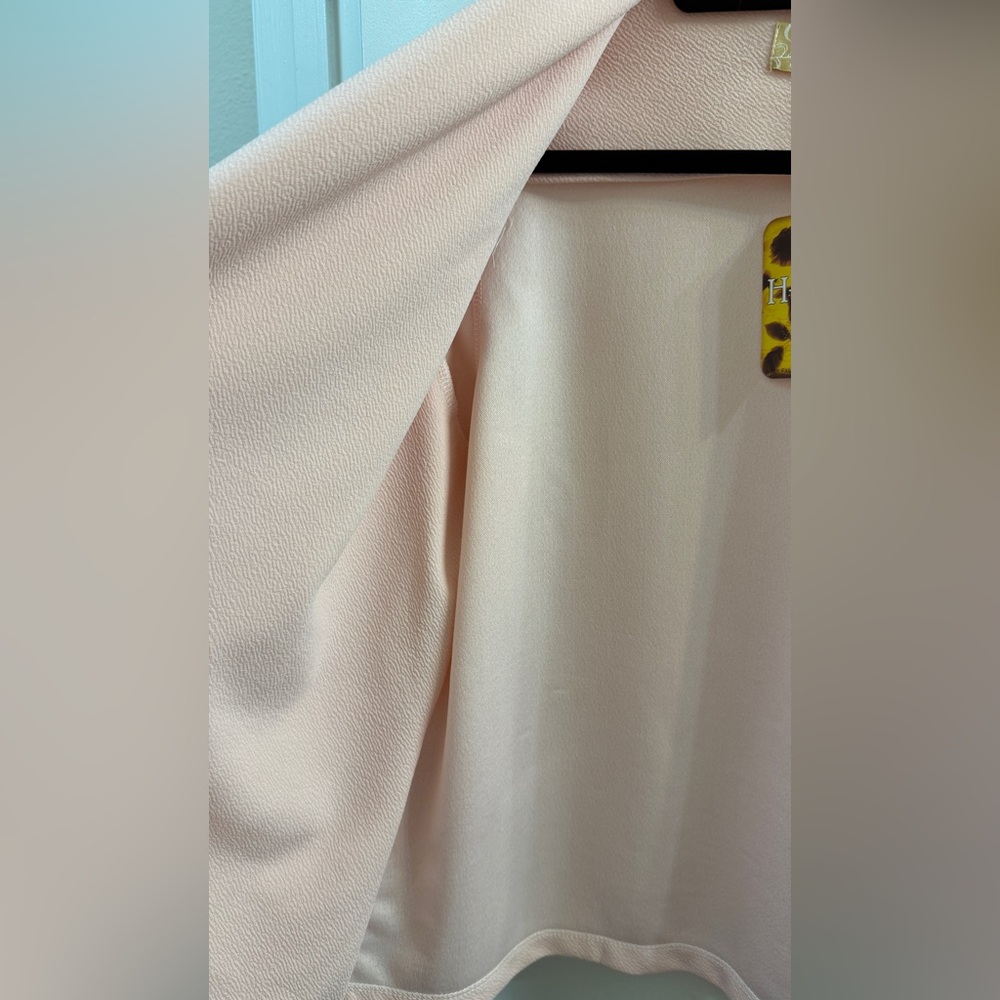 🌸 Hybrid & Co. Peach Pink Textured Blazer | Plus Size 1X | NWT - Picture 6 of 11